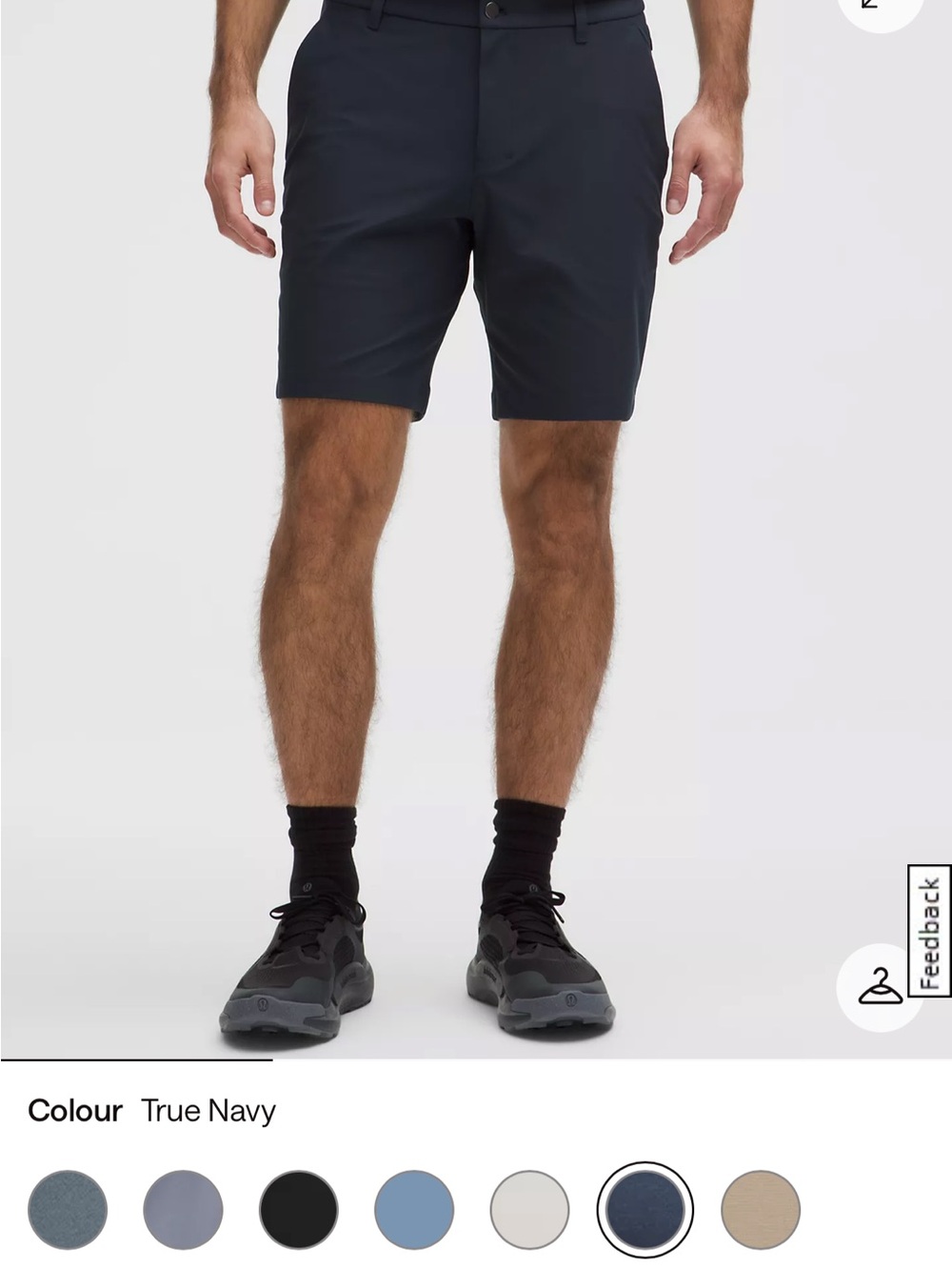 Lululemon ABC True Navy Flat-Front Men's Shorts